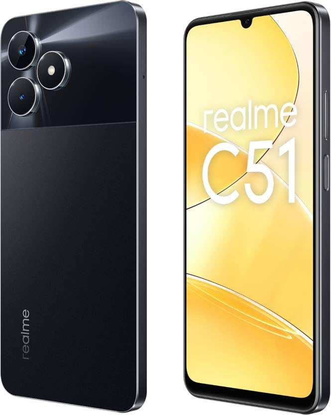 realme C51 (Carbon Black, 4GB RAM, 64GB Storage)