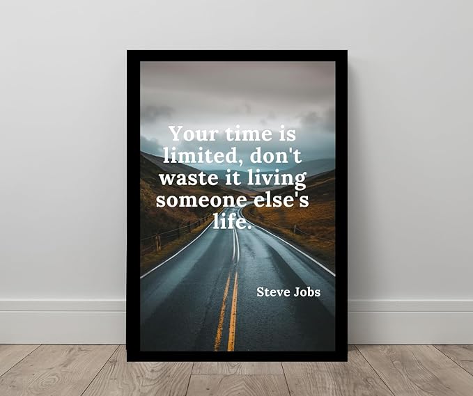 Framed Motivational Poster With Glass for Home and Office Decoration - A4 Size | 230 GSM Glossy Paper | Ready to Hang (Style 10)