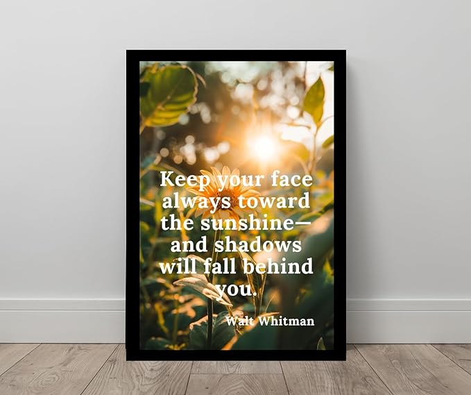 Framed Motivational Poster With Glass for Home and Office Decoration - A4 Size | 230 GSM Glossy Paper | Ready to Hang (Style 5)