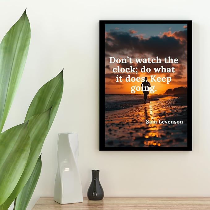 Framed Motivational Poster With Glass for Home and Office Decoration - A4 Size | 230 GSM Glossy Paper | Ready to Hang (Style 8)