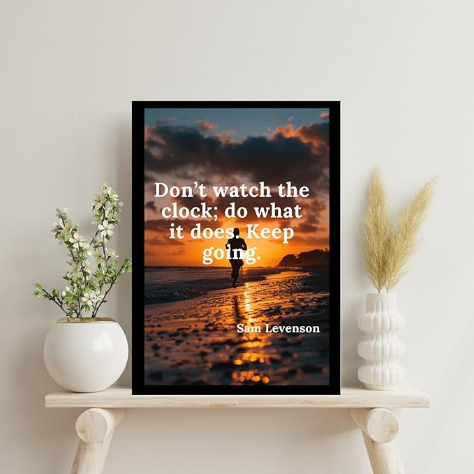 Framed Motivational Poster With Glass for Home and Office Decoration - A4 Size | 230 GSM Glossy Paper | Ready to Hang (Style 8)