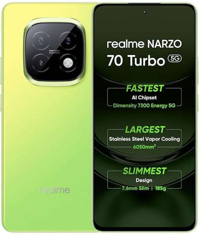 realme 70 TURBO 5G (Turbo Green, 128 GB)  (8 GB RAM)