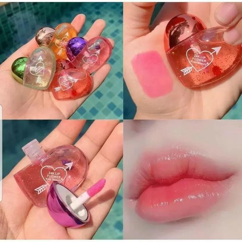 Beauty Karwan Heart Shape Pink Lip Gloss