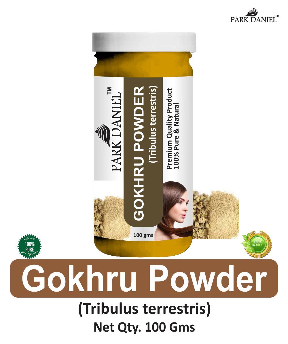 Park Daniel Gokhru Powder & Garlic Powder Combo pack of 2 Jars of 100 gms(200 gms)