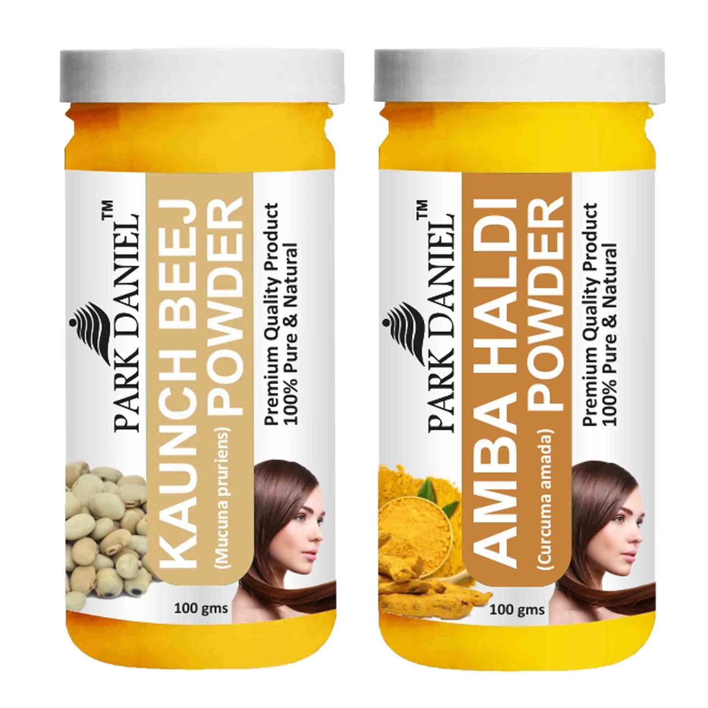 Park Daniel Kaunch Beej Powder & Amba Haldi Powder Combo pack of 2 Jars of 100 gms(200 gms)