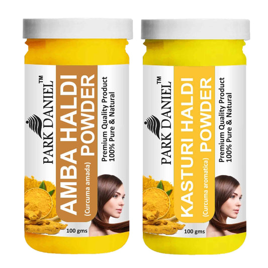 Park Daniel Amba Haldi Powder & Kasturi Haldi Powder Combo pack of 2 Jars of 100 gms(200 gms)