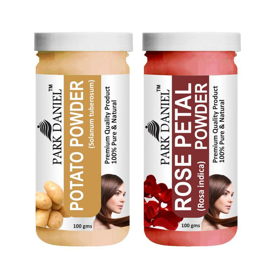 Park Daniel Potato Powder & Rose Petal Powder Combo pack of 2 Jars of 100 gms(200 gms)
