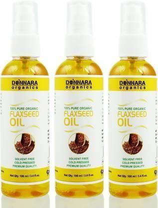 Donnara Organics Flaxseed Hair Oil (Pack of 3)