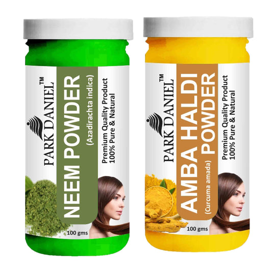 Park Daniel Neem Powder & Amba Haldi Powder Combo pack of 2 Jars of 100 gms(200 gms)