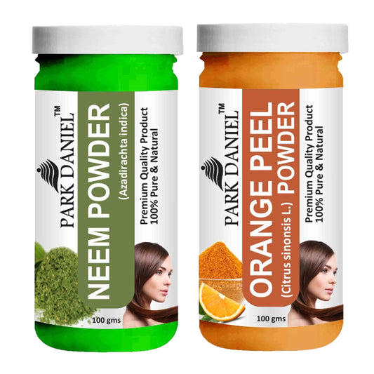 Park Daniel Neem Powder & Orange Peel Powder Combo pack of 2 Jars of 100 gms(200 gms)