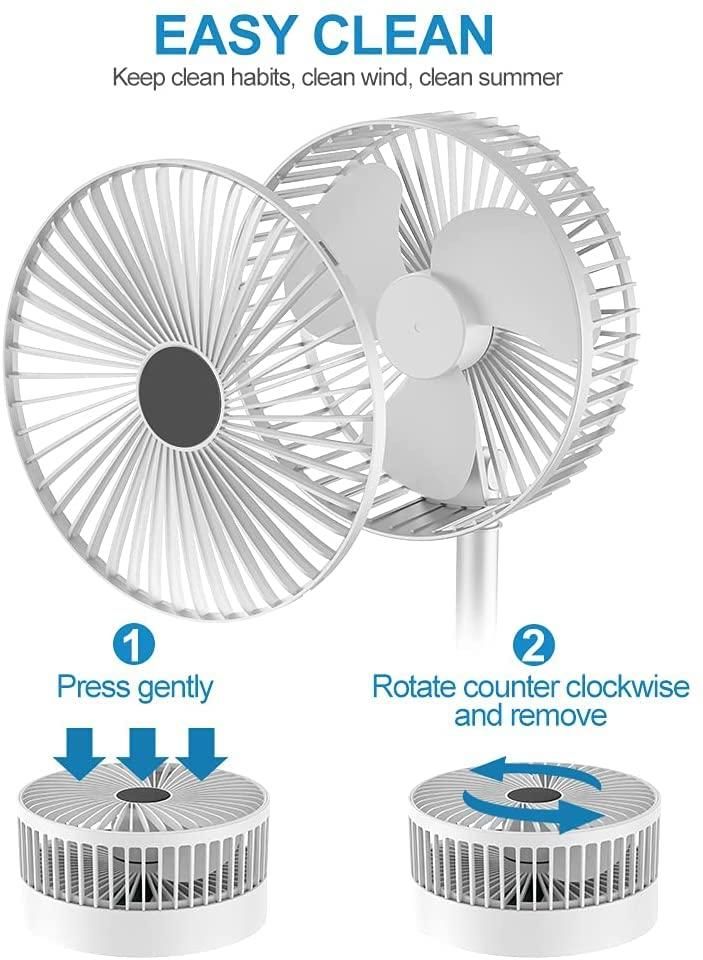 Rechargeable Adjustable Folding Telescopic Table Fan