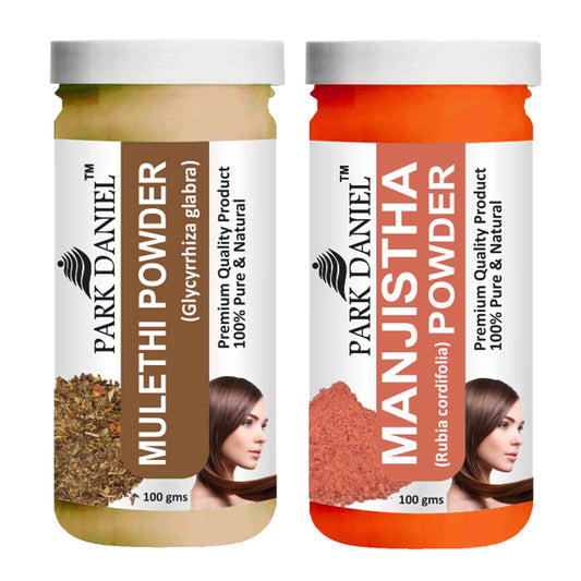 Park Daniel Mulethi Powder & Manjistha Leaf Powder Combo pack of 2 Jars of 100 gms(200 gms)