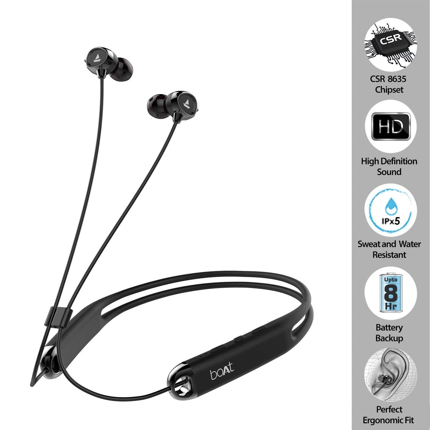 Rockerz 325 Wireless Flexible Earphone with Mic