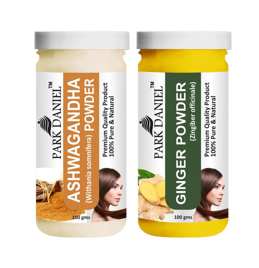 Park Daniel Ashwagandha Powder & Ginger Powder Combo pack of 2 Jars of 100 gms(200 gms)