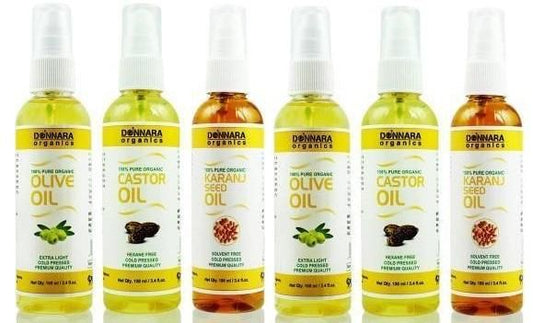 Donnara Organics Olive, Castor & Karanj Hair Oil (Pack of 6)