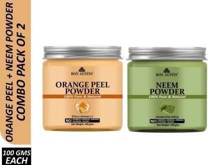 Bon Austin Orange Peel & Neem Face Mask Powder (Pack Of 2)