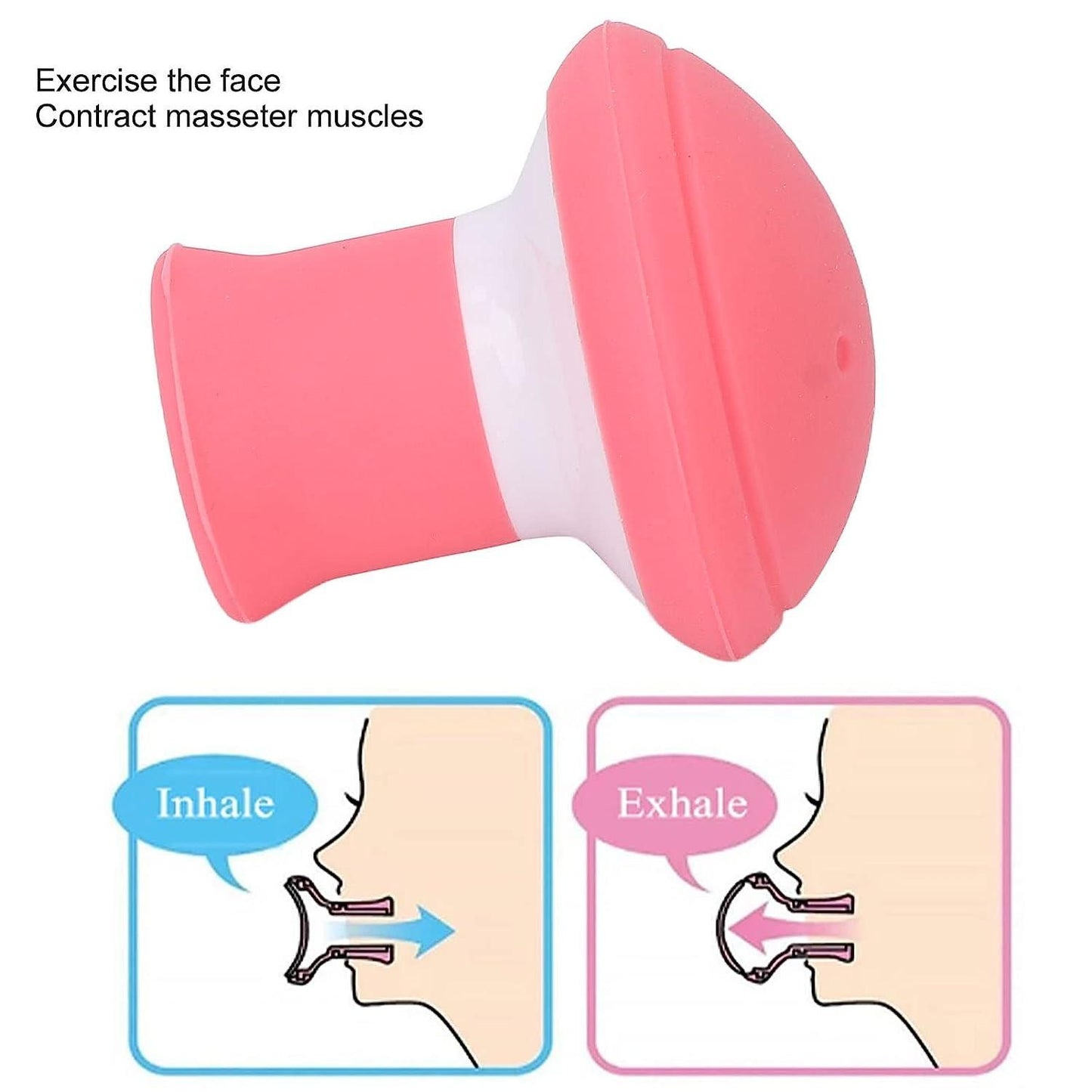 SILICONE FACIAL JAW EXERCISER BREATHING TYPE FACE SLIMMER