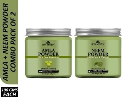 Bon Austin Amla Powder & Neem Face Mask Powder (Pack Of 2)