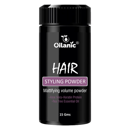 Oilanic Hair Volumizing Powder strong hold | Matte Finish | 24 hrs hold | Natural & Safe Hair Styling Powder Pack of 1 15 Gms